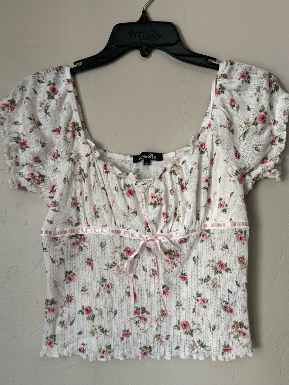 White Floral Top
